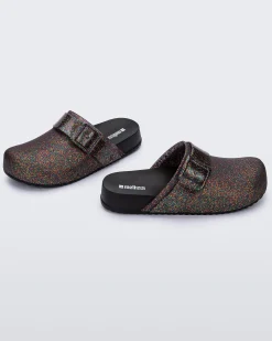 New Melissa Cozy Clog Mixed Glitter/Black