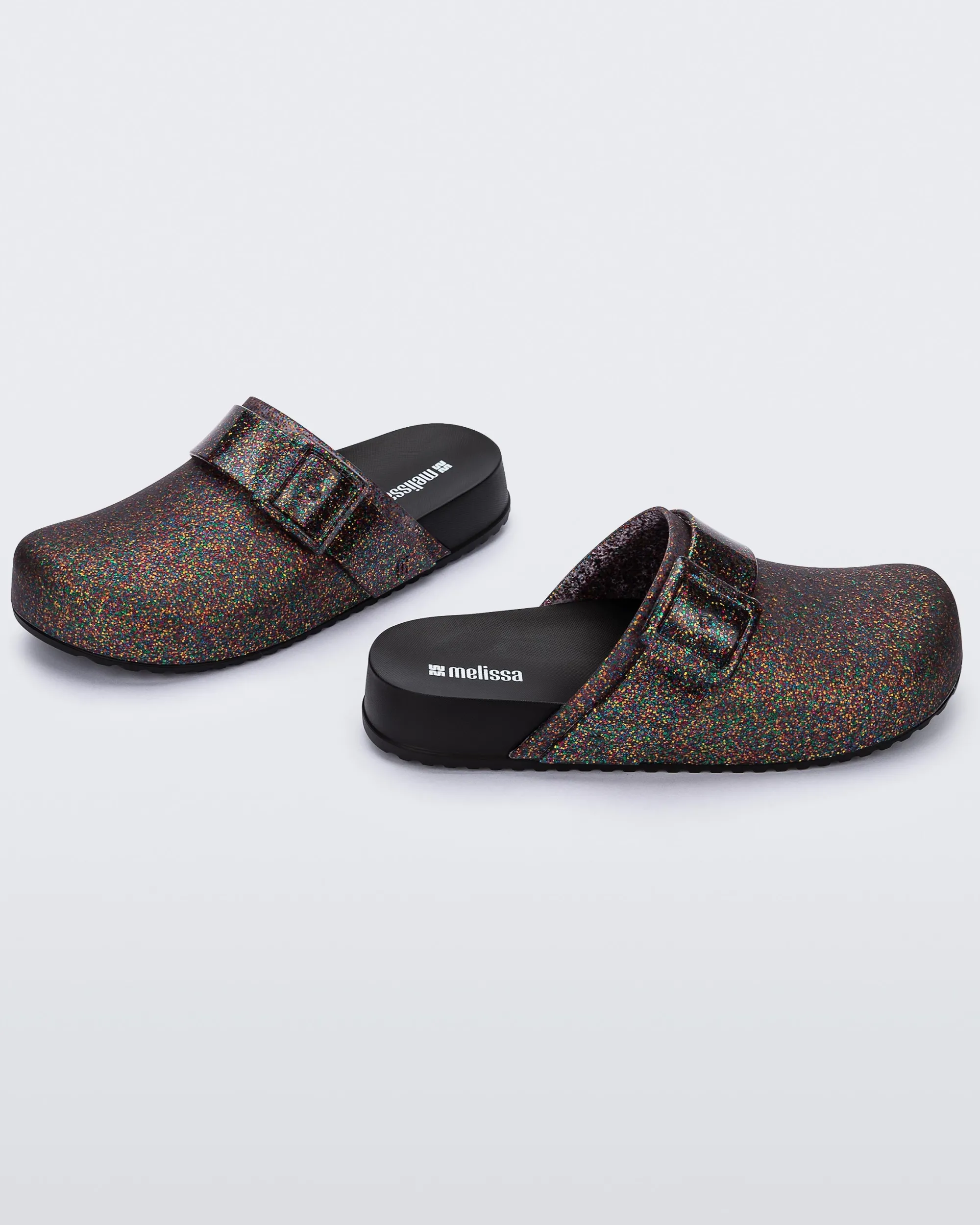 New Melissa Cozy Clog Mixed Glitter/Black