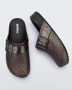 New Melissa Cozy Clog Mixed Glitter/Black