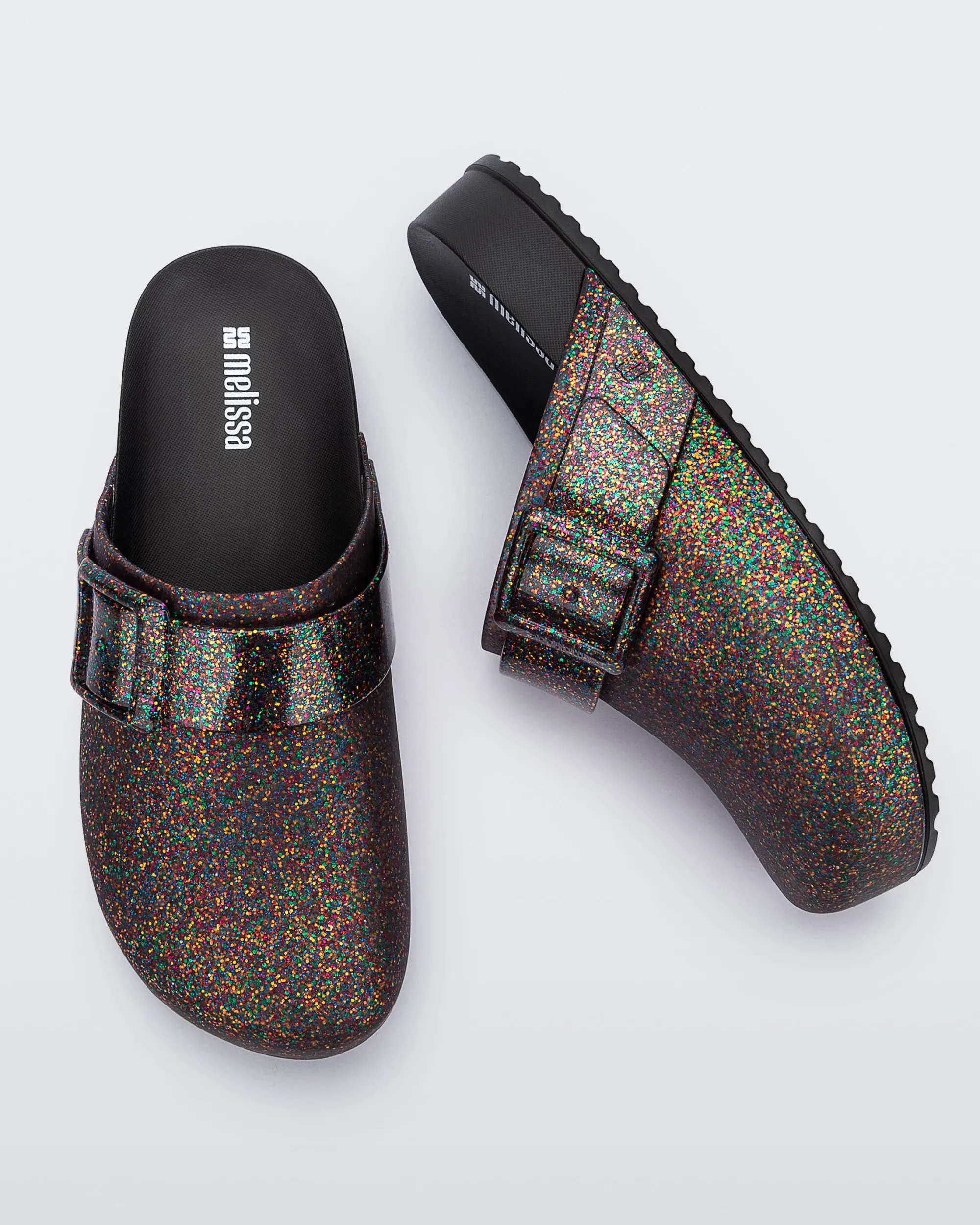 New Melissa Cozy Clog Mixed Glitter/Black