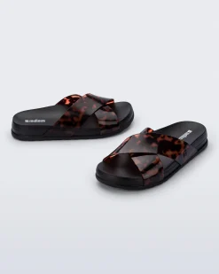 Sale Melissa Cozy Cross Black/Tortoise
