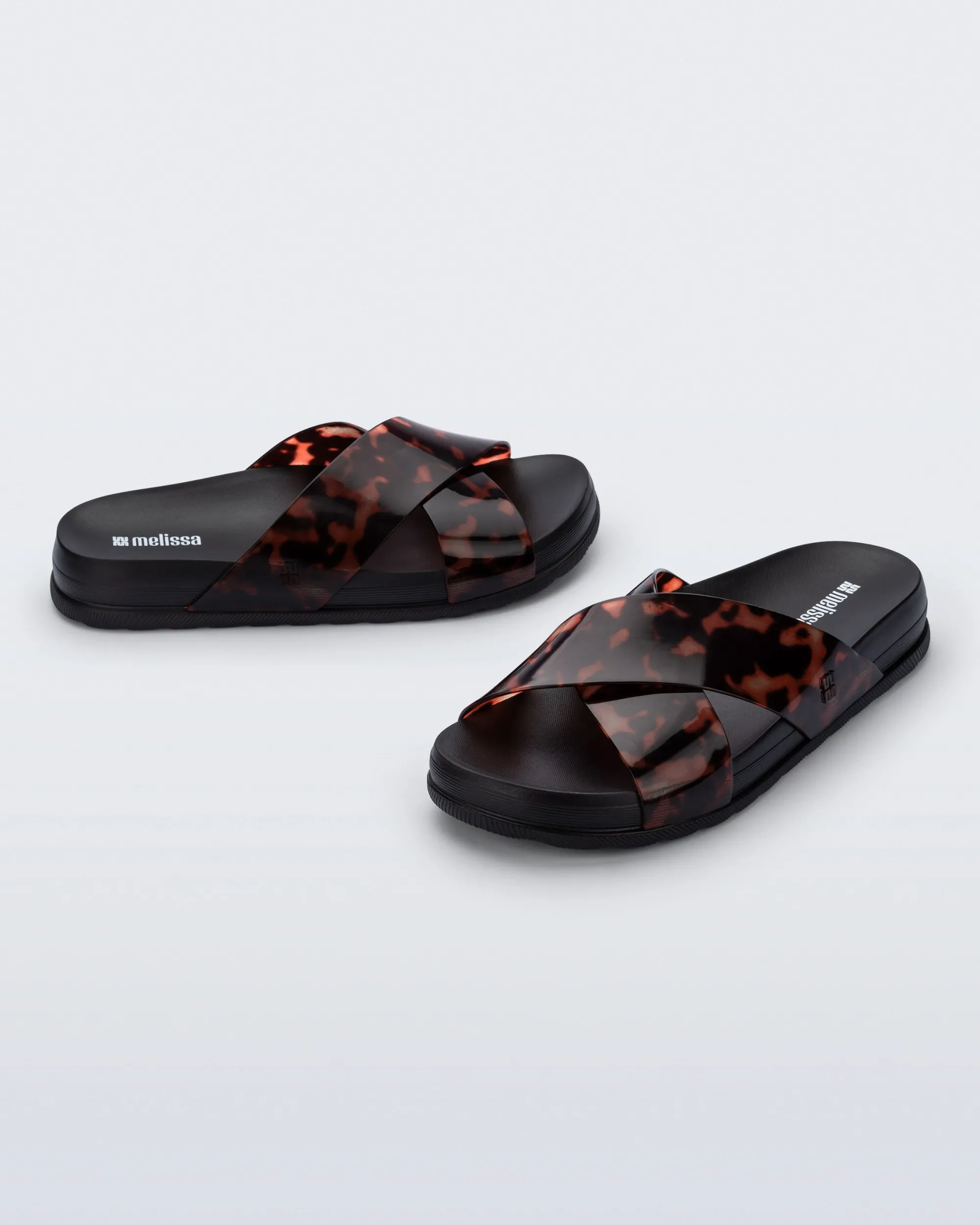 Sale Melissa Cozy Cross Black/Tortoise