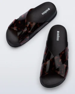 Sale Melissa Cozy Cross Black/Tortoise