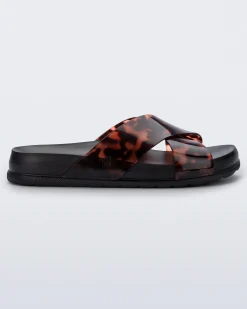 Sale Melissa Cozy Cross Black/Tortoise