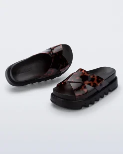 Clearance Melissa Cozy Cross Platform Black/Tortoise