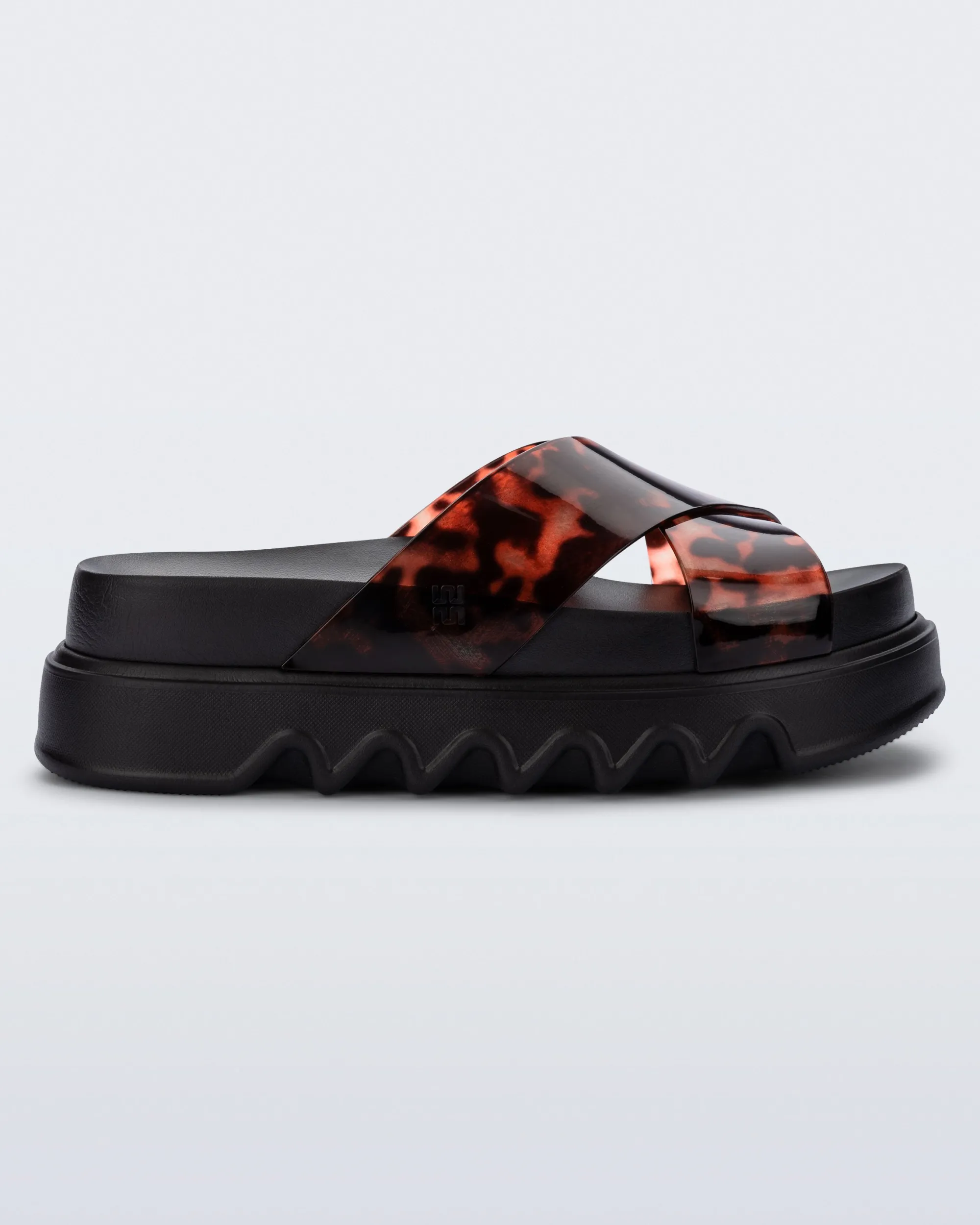 Clearance Melissa Cozy Cross Platform Black/Tortoise