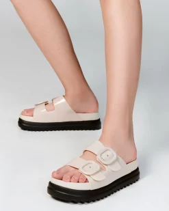 Discount Melissa Cozy Platform Beige/Black