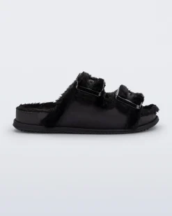 Outlet Melissa Cozy Warm Slide Black