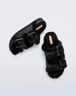 Outlet Melissa Cozy Warm Slide Black