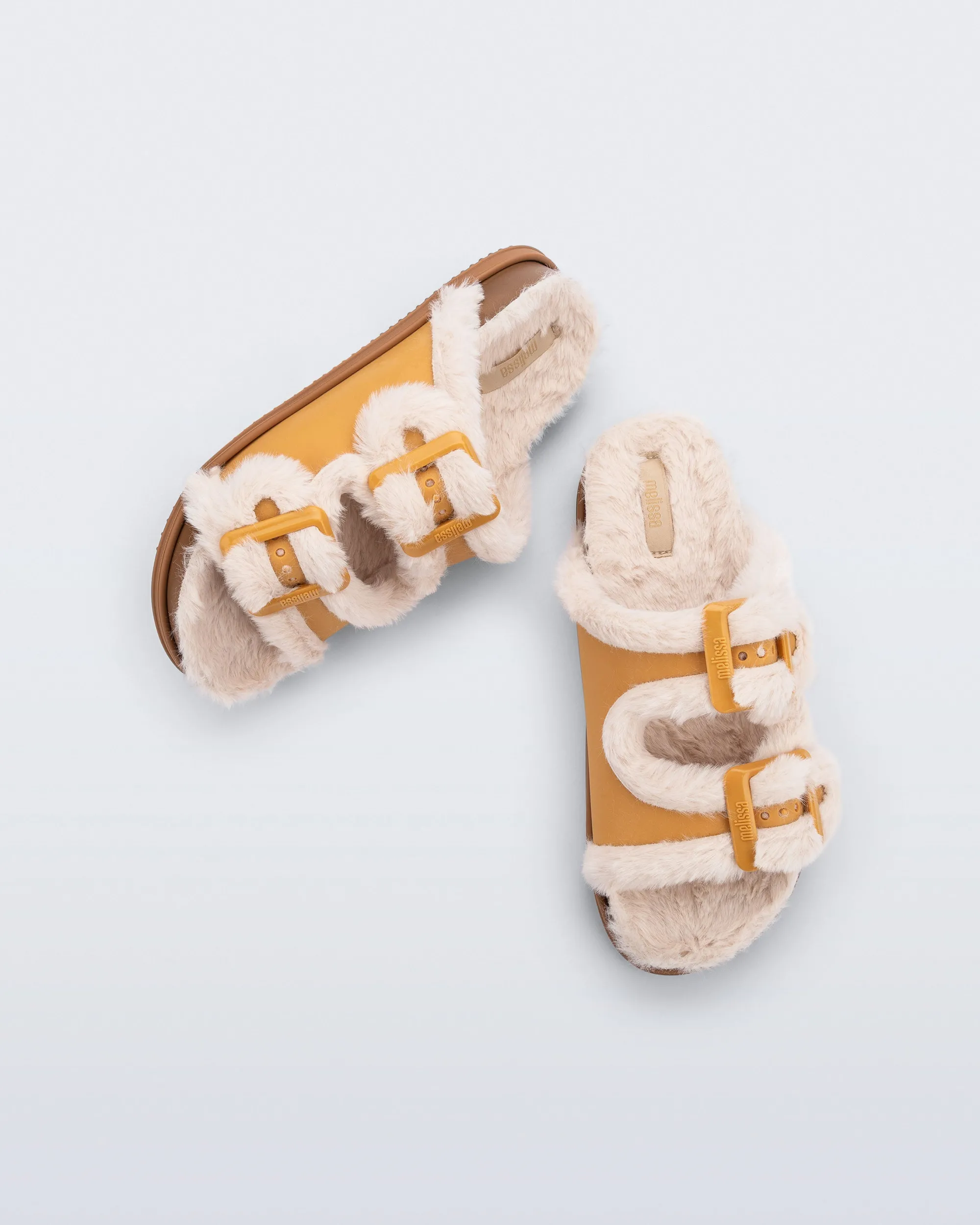 Online Melissa Cozy Warm Slide Orange/Beige