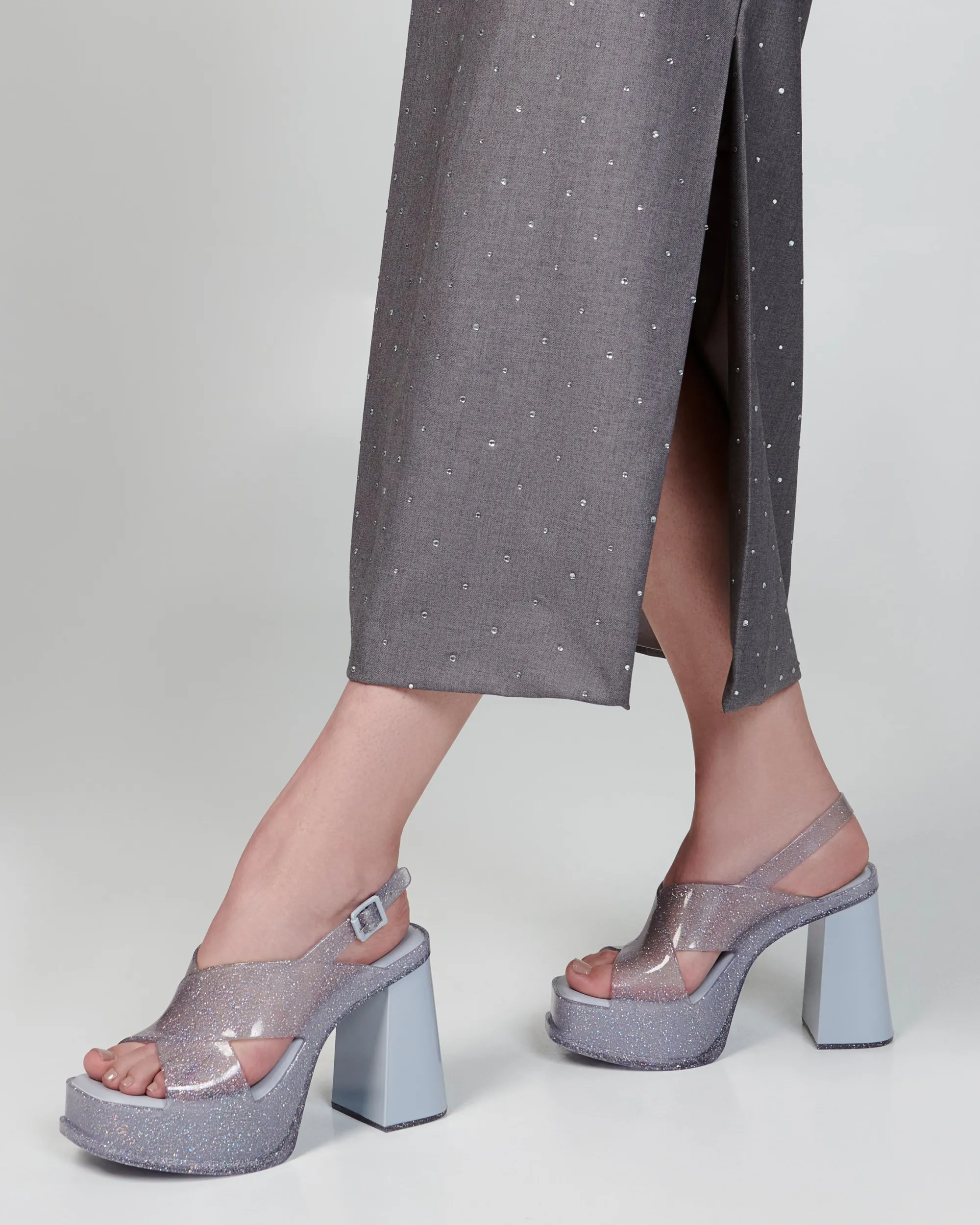 Best Melissa Dance Heel Glitter Clear