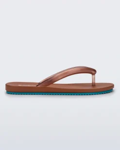 Outlet Melissa Flip Flop Airflow Brown/Blue