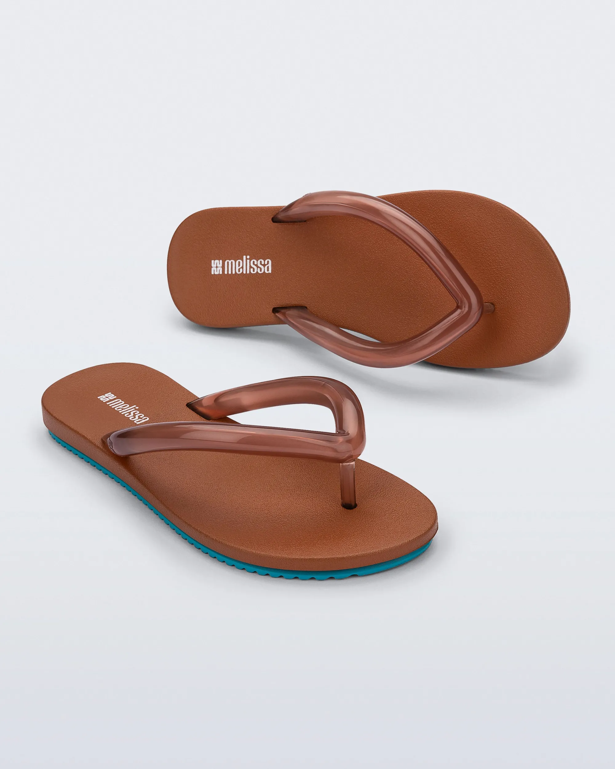 Outlet Melissa Flip Flop Airflow Brown/Blue