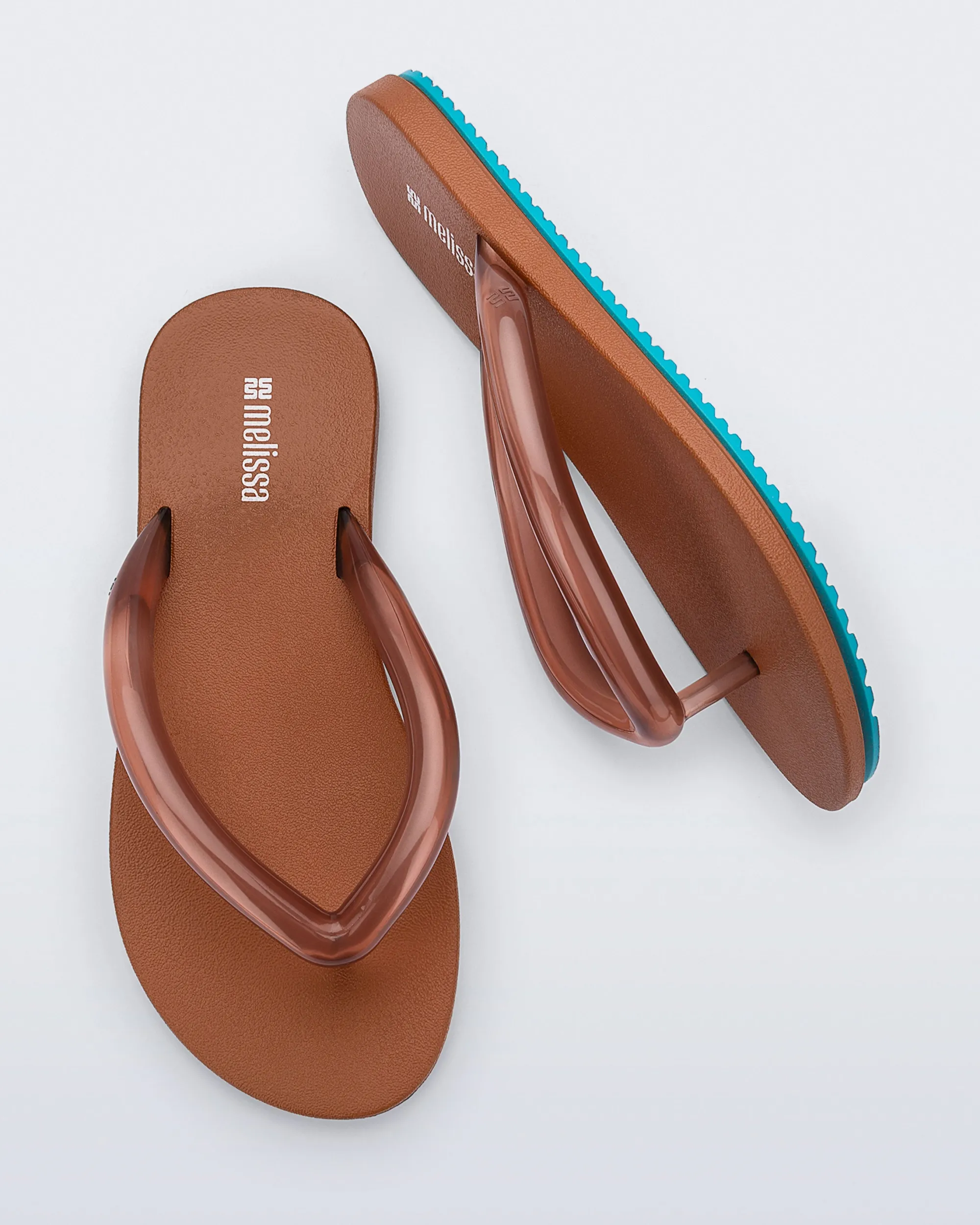 Outlet Melissa Flip Flop Airflow Brown/Blue