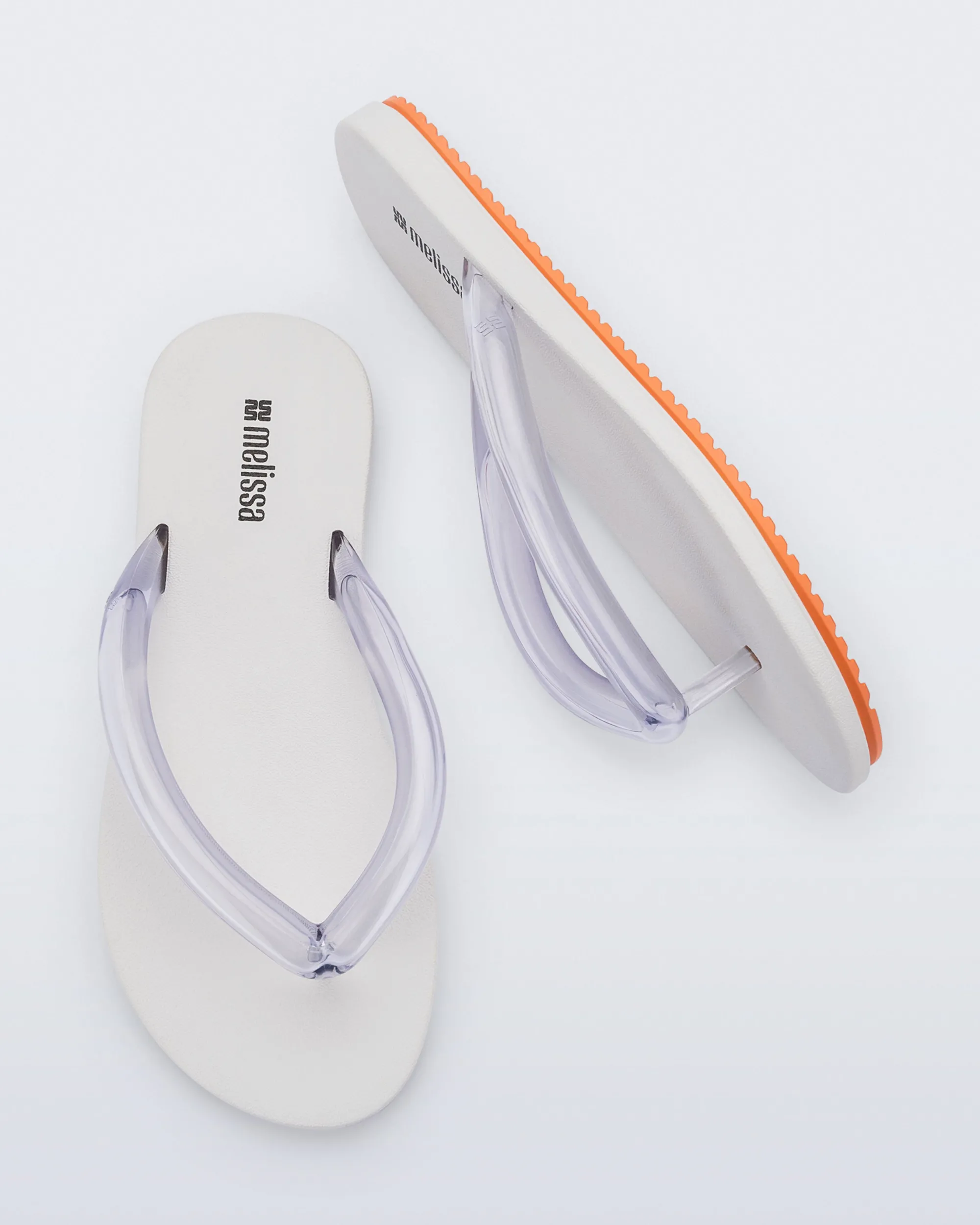 Sale Melissa Flip Flop Airflow White/Orange