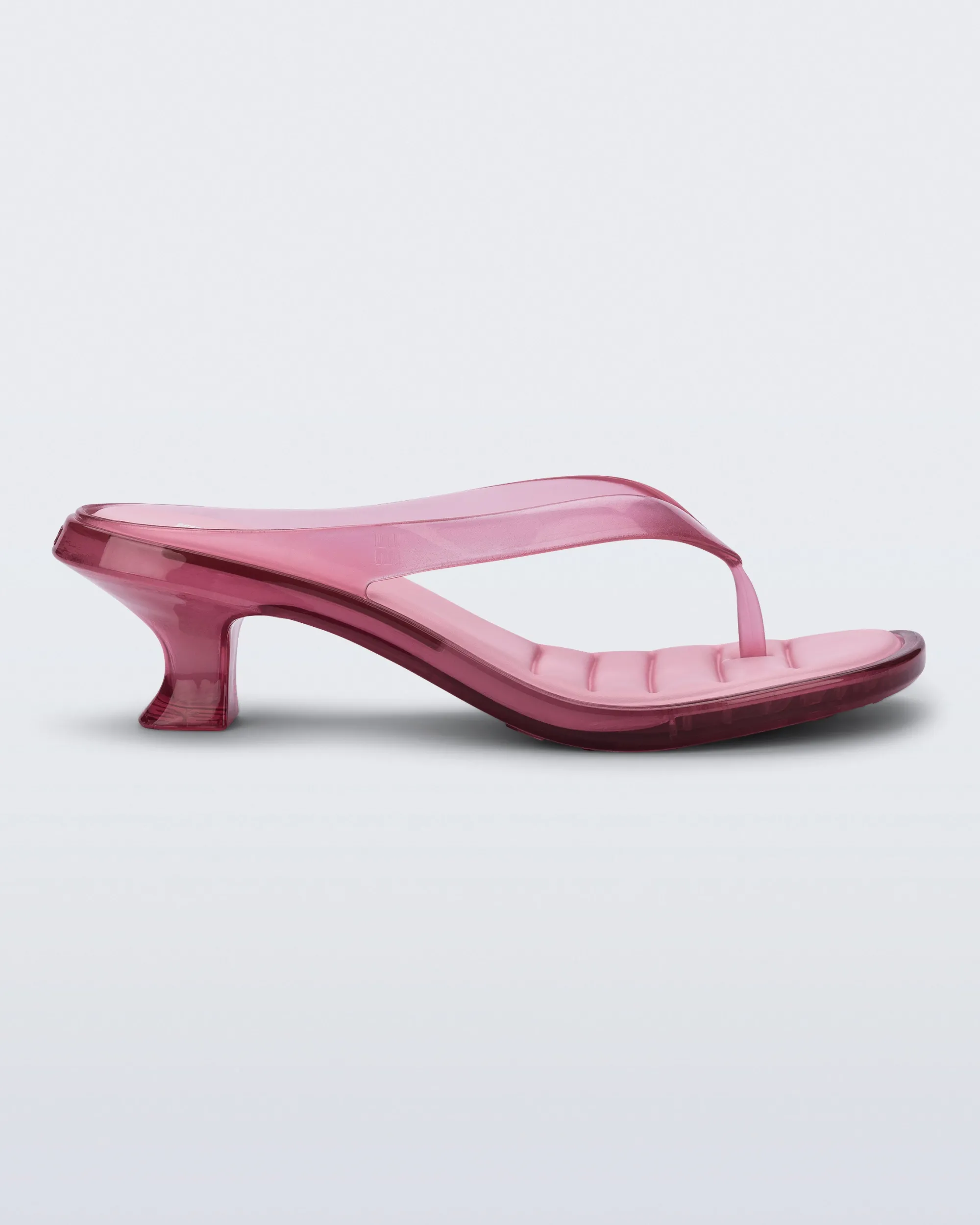 Discount Melissa Flip Flop Kitten Heel Clear Pink