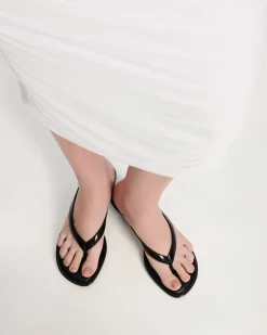 Clearance Melissa Flip Flop Kitten Heel Clear Black