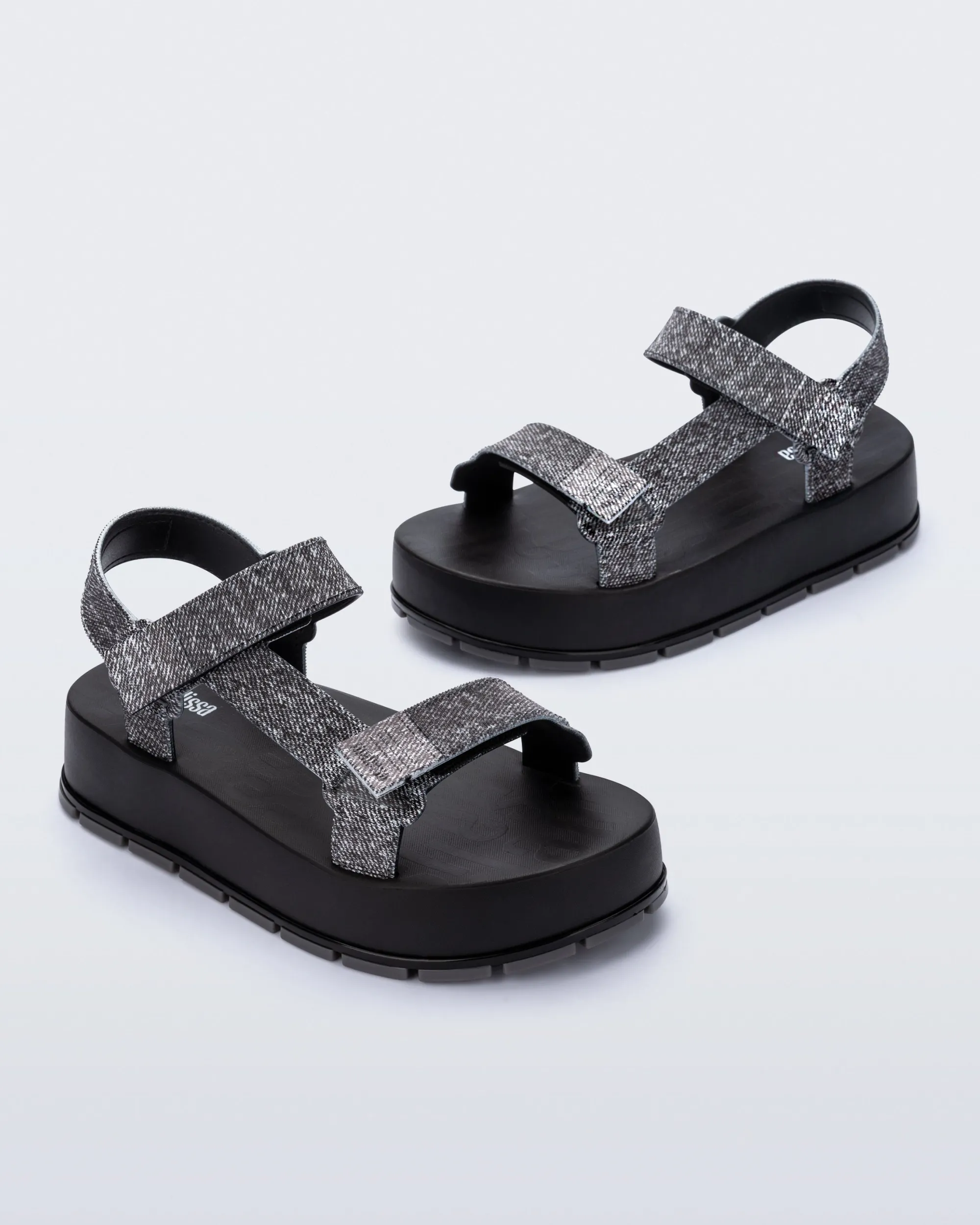 Discount Melissa Flowing Denim Platform