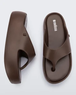 Melissa Free Platform Thong Bronze
