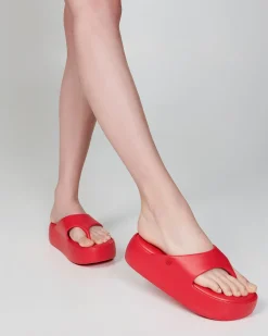 New Melissa Free Platform Thong Red