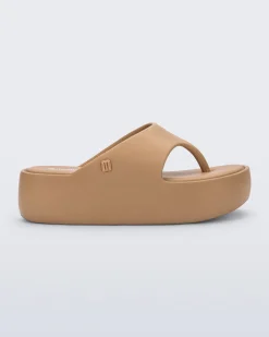 Clearance Melissa Free Platform Thong Dark Beige