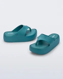 Clearance Melissa Free Platform Thong Teal