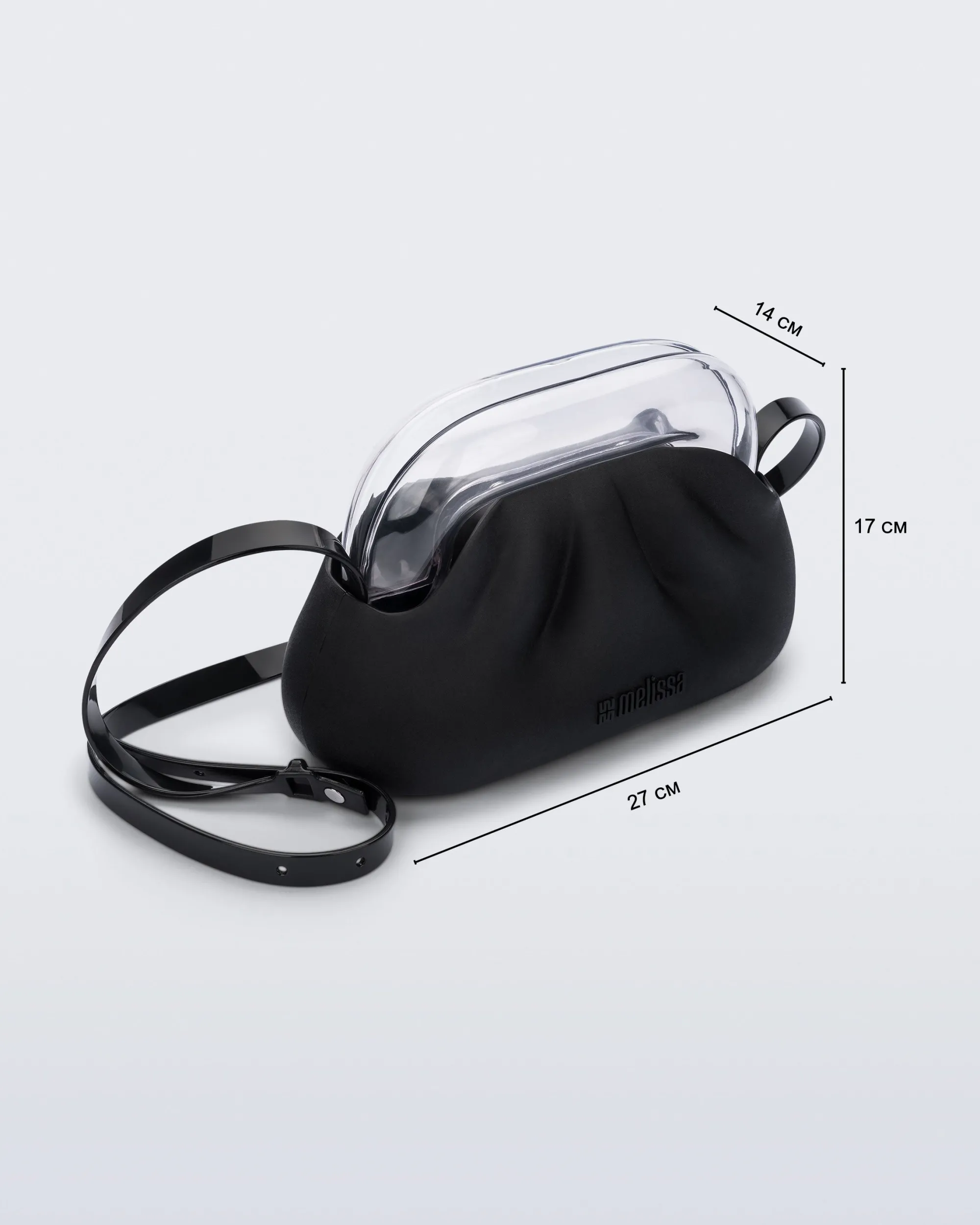 Clearance Melissa Glass Bag Black/Clear