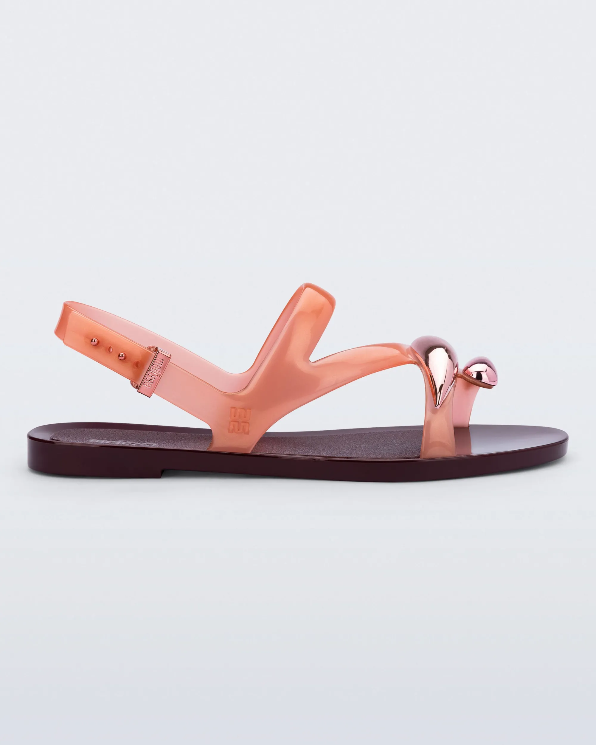 Online Melissa Iris Sandal Burgundy/Orange
