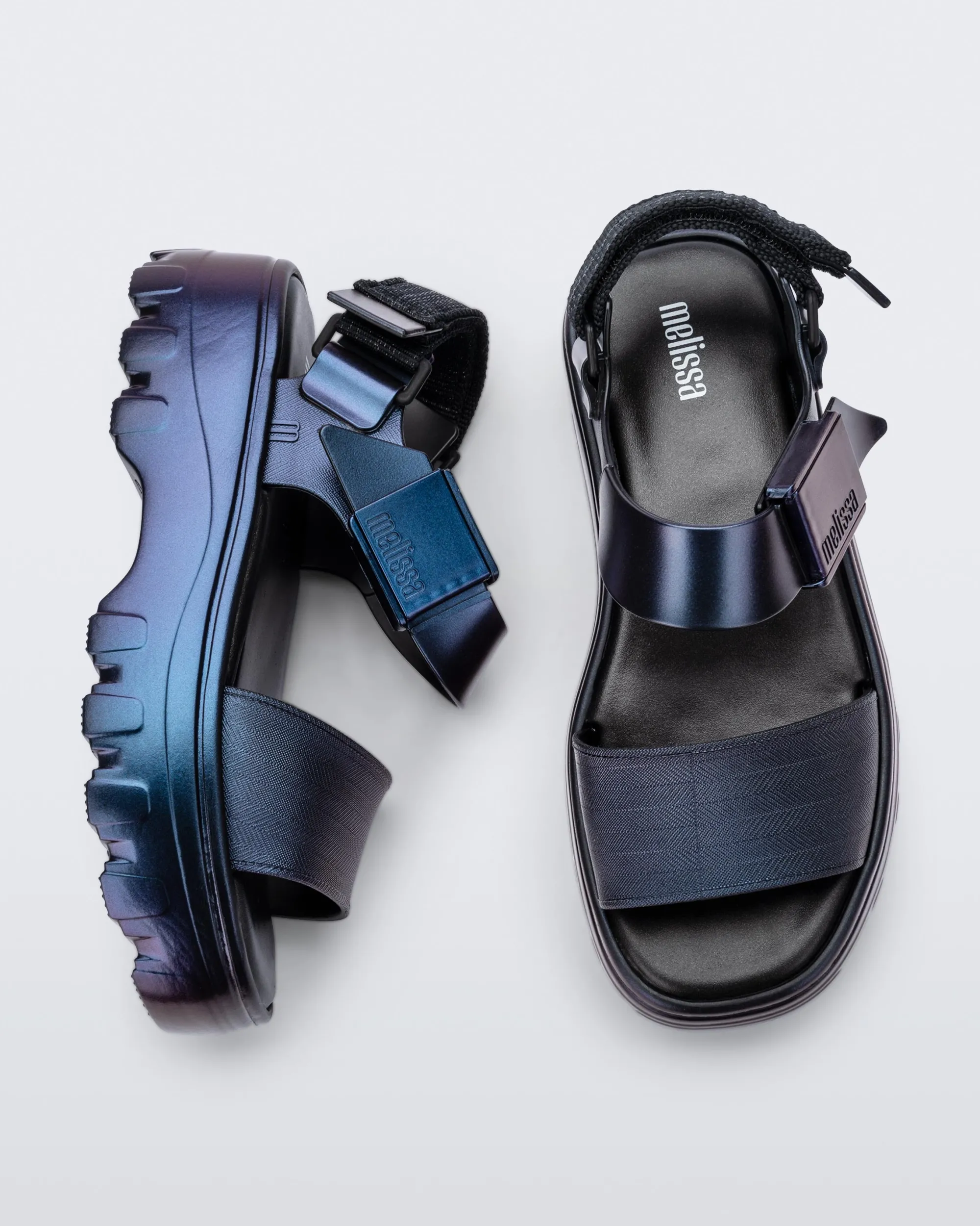 Sale Melissa Kick Off Sandal Metallic Blue