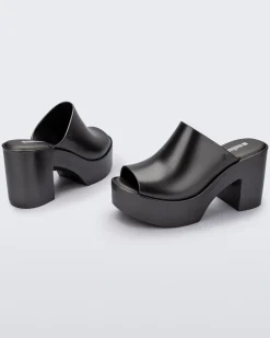 Melissa Mule Hype Dark Silver