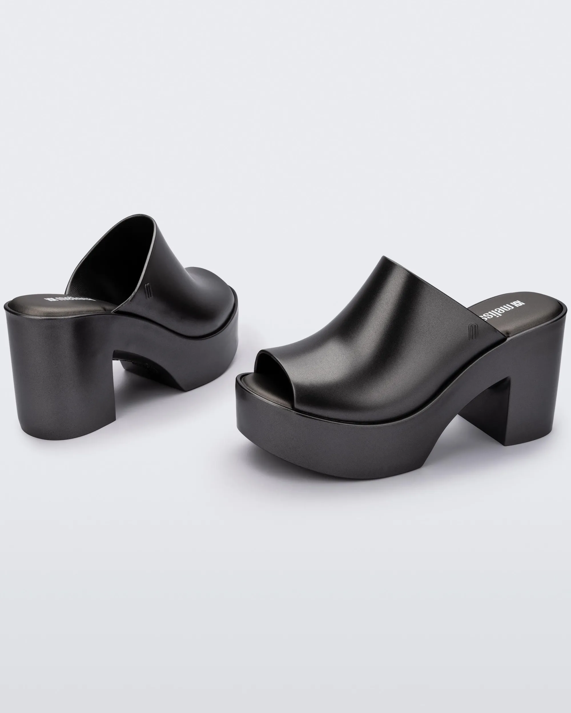 Melissa Mule Hype Dark Silver