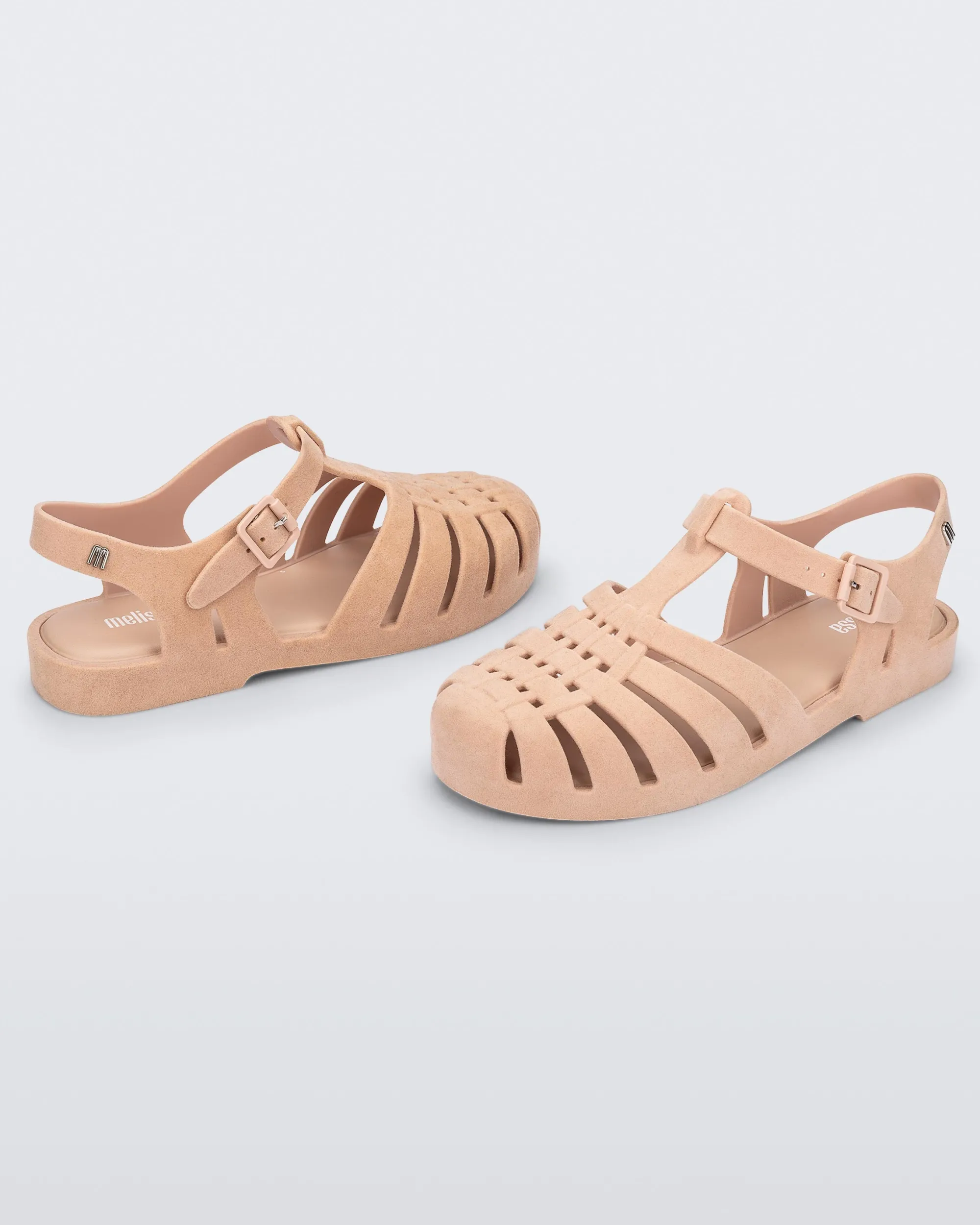 Online Melissa Possession Velvet Light Pink Flocked