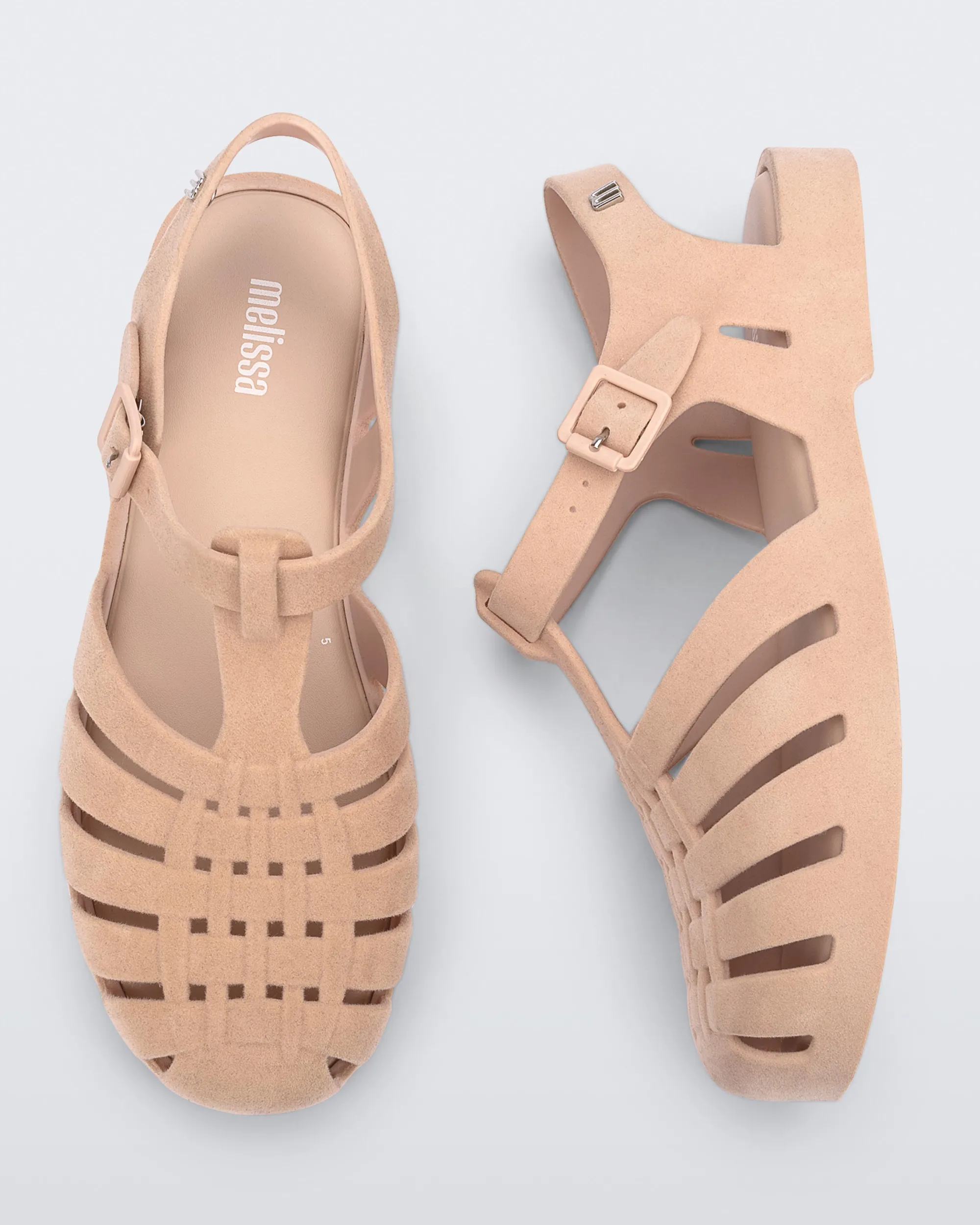 Online Melissa Possession Velvet Light Pink Flocked