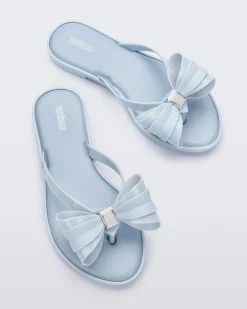 Outlet Melissa Slim Flip Flop Glitter Blue