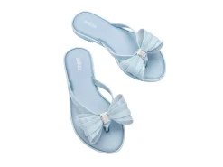 Outlet Melissa Slim Flip Flop Glitter Blue