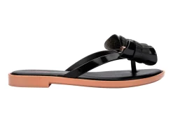 Discount Melissa Slim Flip Flop Black/Beige