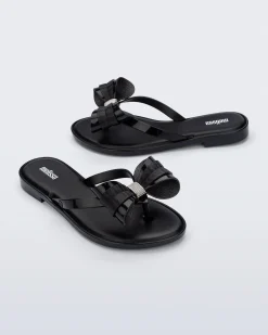 Outlet Melissa Slim Flip Flop Black