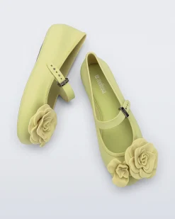 New Melissa Soft Ballerina Petals Green
