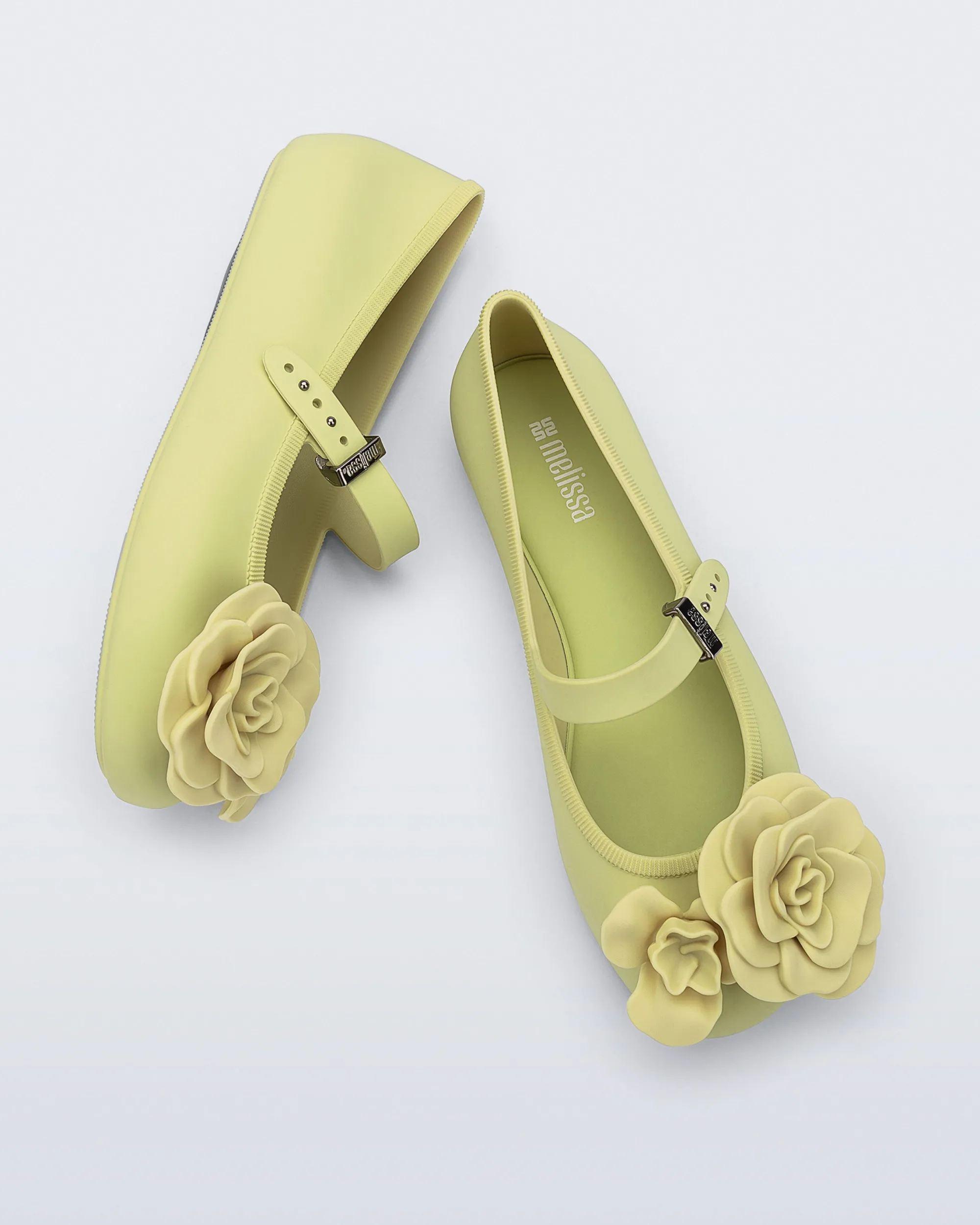 New Melissa Soft Ballerina Petals Green