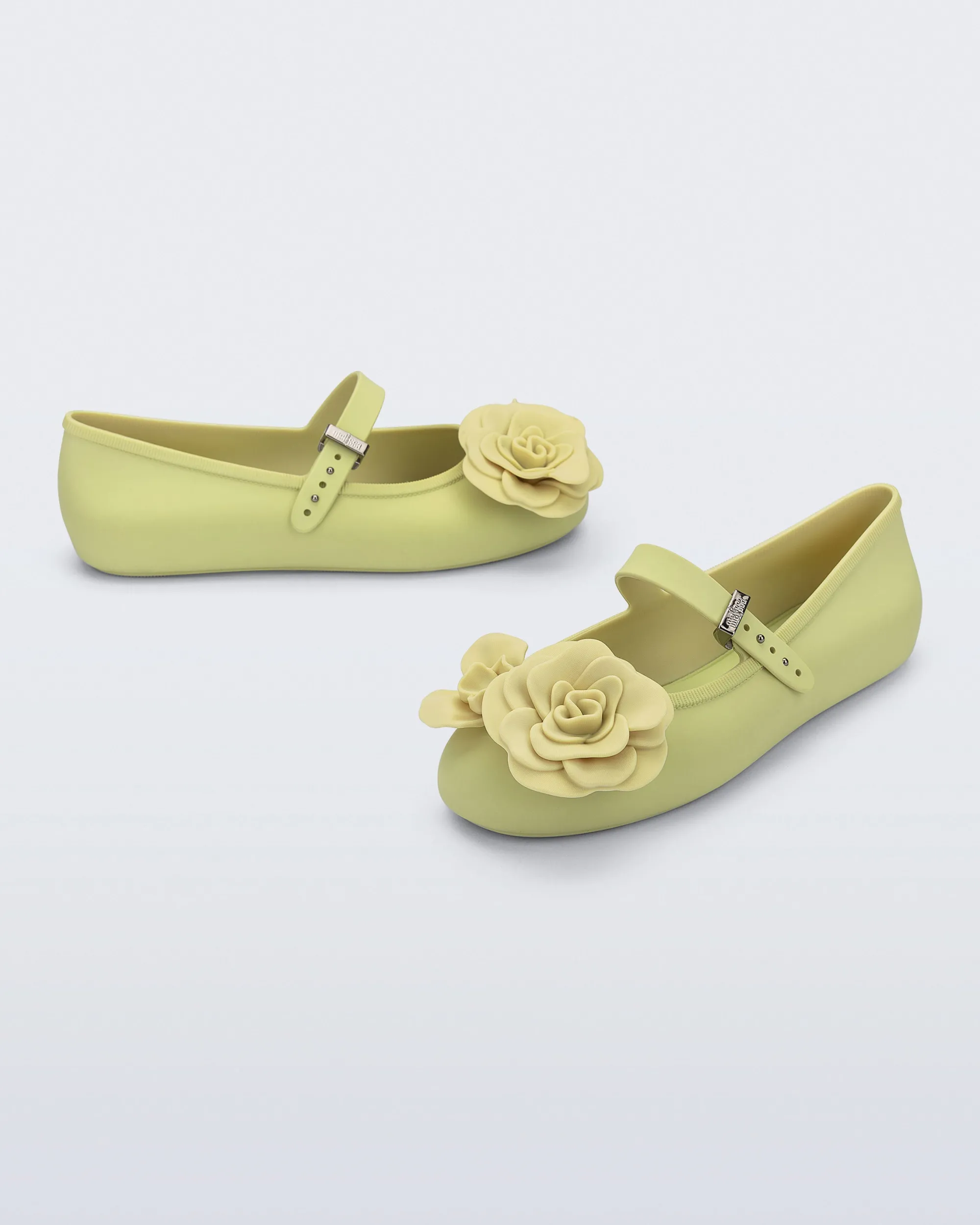 New Melissa Soft Ballerina Petals Green