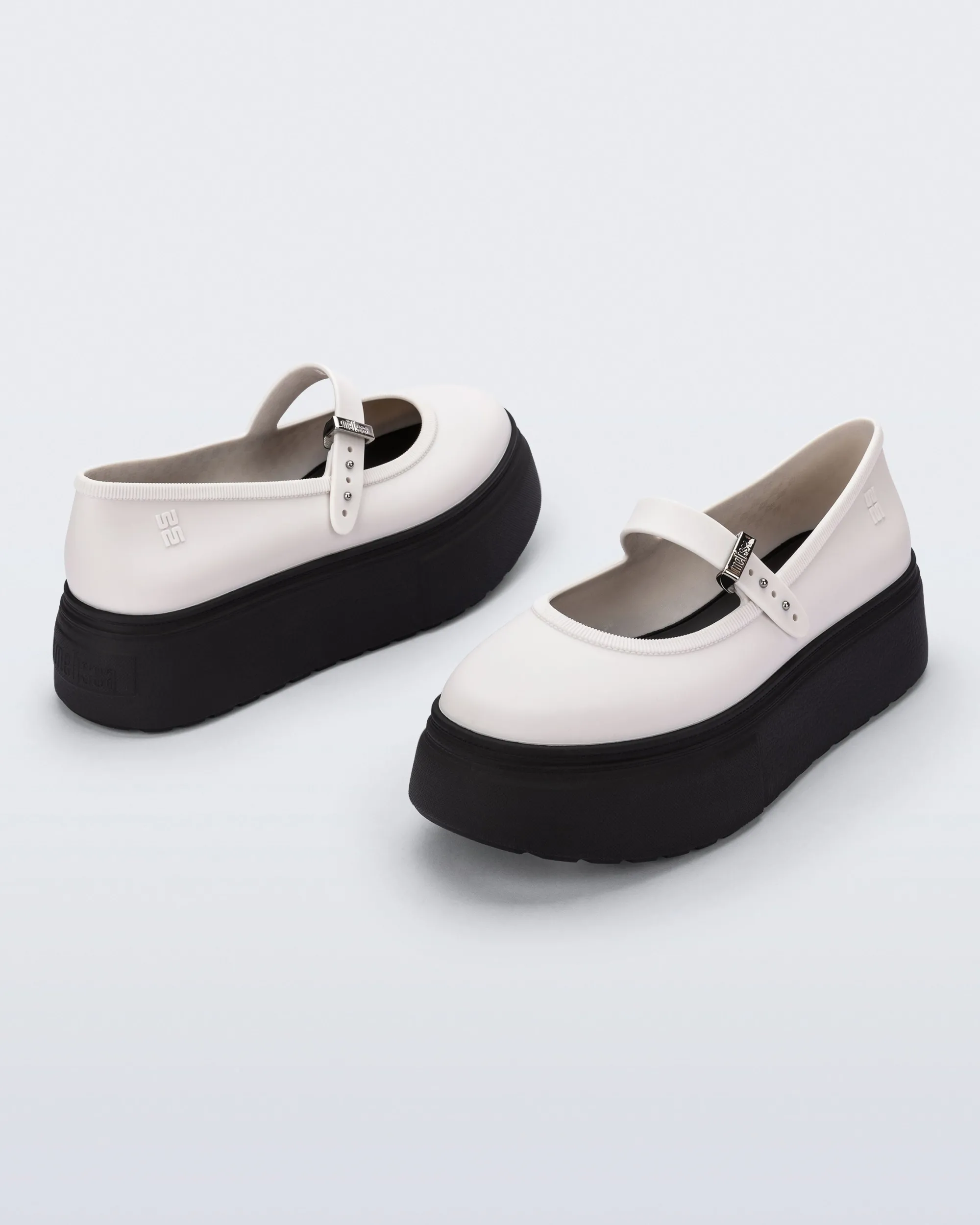 New Melissa Soft Ballerina Platform Black/White