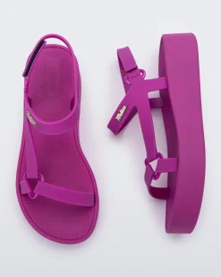 Online Melissa Sun Downtown Platform Dark Pink