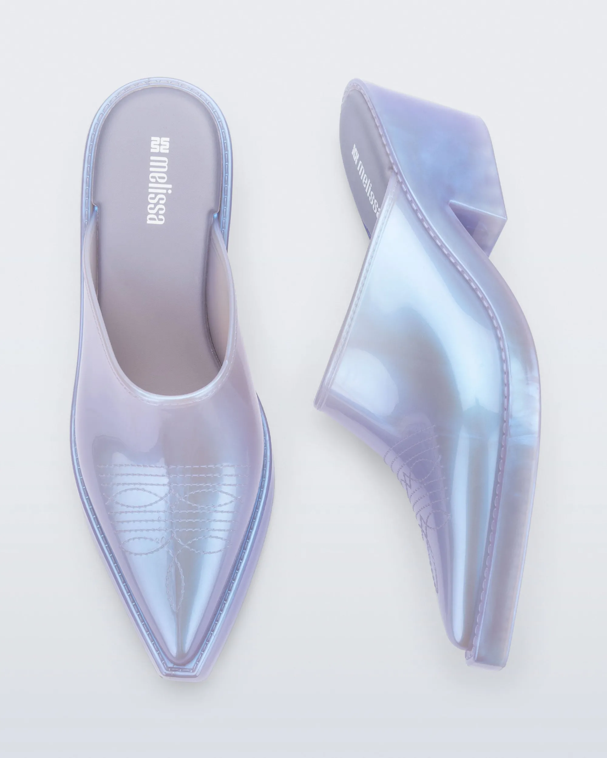 Melissa Texas Mule Pearly Blue