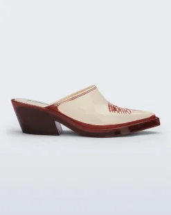 New Melissa Texas Mule Red/Beige