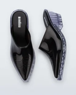 New Melissa Texas Mule Black/Clear